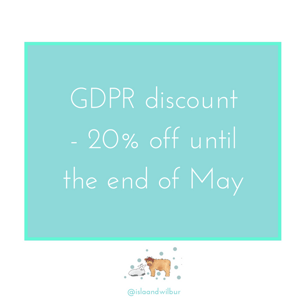 It's GDPR day - so let's do little discount