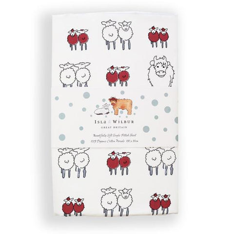 Children's Organic Single Bed Pillowcase Twin Lambs