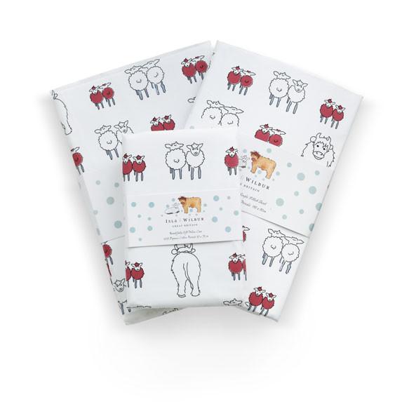 Single Bed Set - Duvet Cover, Fitted Sheet & Pillowcase - Isla & Wilbur