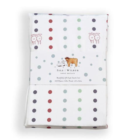 Children's Organic Single Bed Duvet Cover Spots