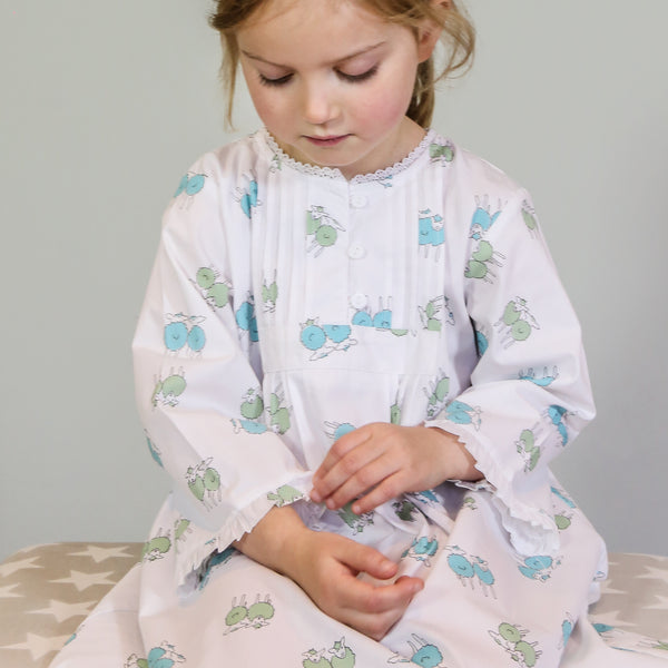 Green Isla Lamb Night Dress - Isla & Wilbur