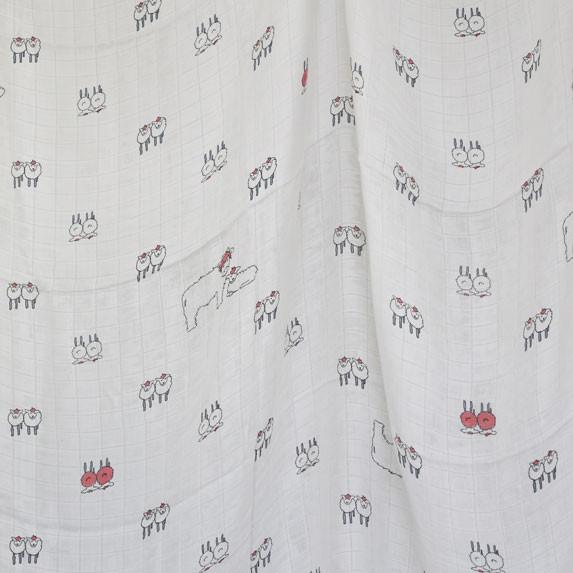 Raspberry Isla & Wilbur Bamboo Swaddle - Isla & Wilbur