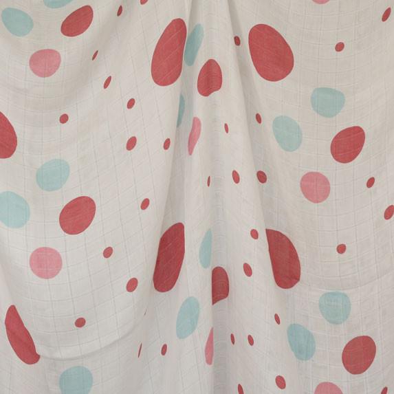Raspberry Spots Bamboo Swaddle - Isla & Wilbur