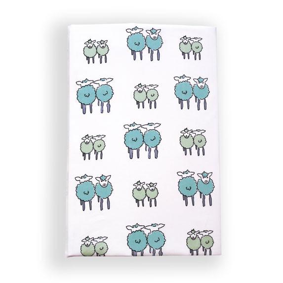 Children's Organic Single Fitted Sheet Twin Lambs - Isla & Wilbur