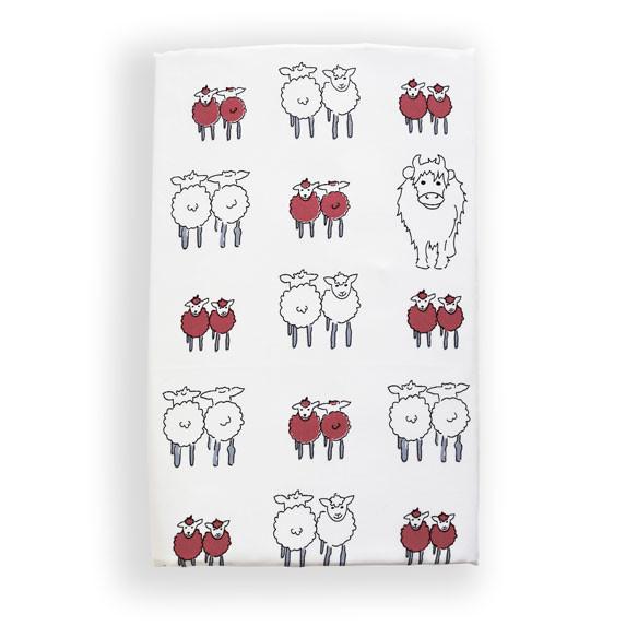 Children's Organic Single Fitted Sheet Twin Lambs - Isla & Wilbur