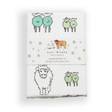 Children's Organic Single Bed Pillowcase Twin Lambs - Isla & Wilbur