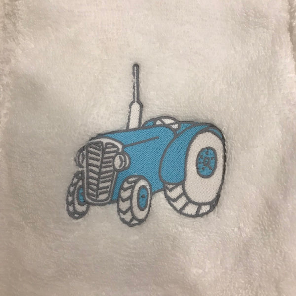 Embroidered Personalised Tractor Dressing Gown