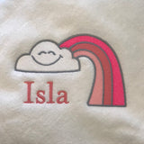 Embroidered Personalised Rainbow Dressing Gown