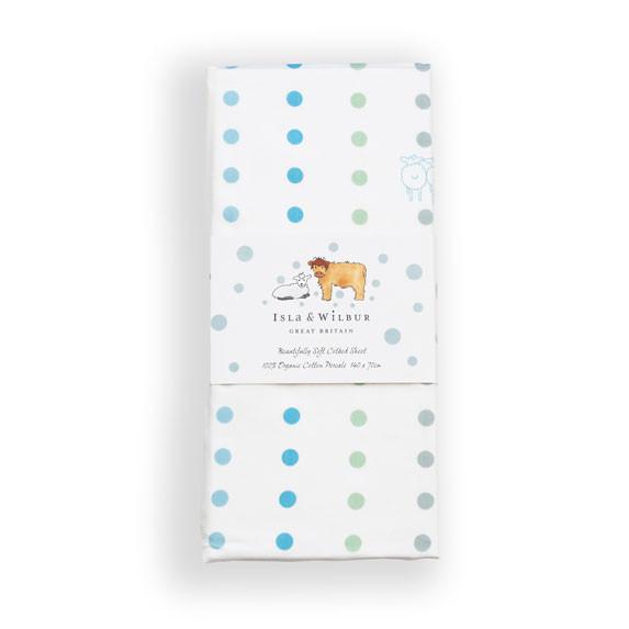Small Spots Cot Bed Fitted Sheet - Isla & Wilbur
