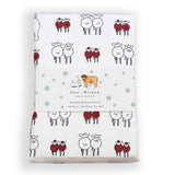 Children's Organic Single Bed Duvet Cover Twin Lambs - Isla & Wilbur
