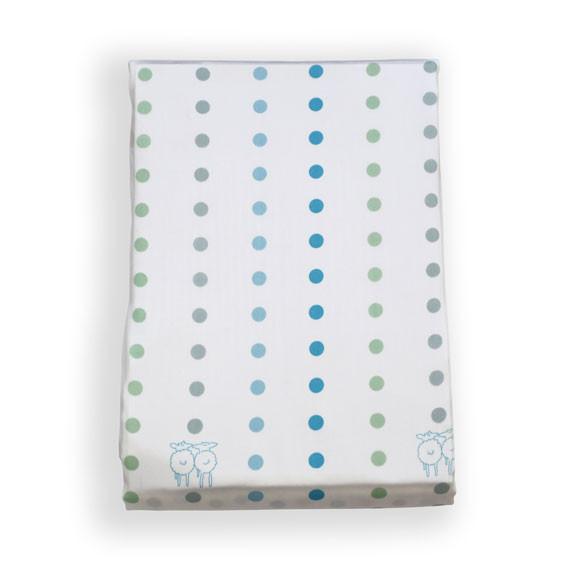 Children's Organic Single Bed Fitted Sheet Spots - Isla & Wilbur