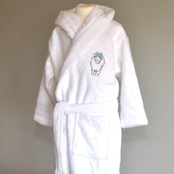Embroidered Personalised Wilbur Calf Dressing Gown - Isla & Wilbur